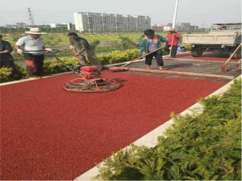 透水混凝土材料 透水路面厂家 透水地坪价格 河北虹彩建材