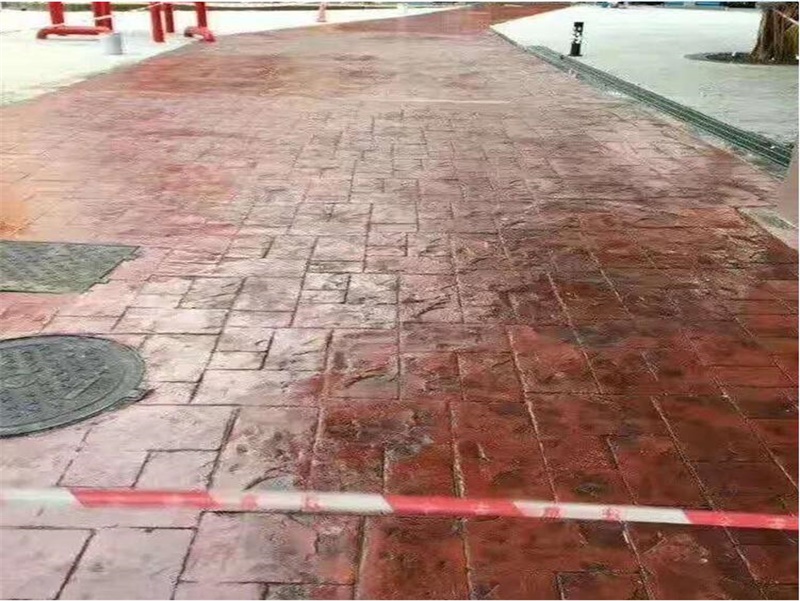 郴州 彩色水泥压模 压模路面制作 压模地坪保护剂 压模地坪混凝土 普林德建材