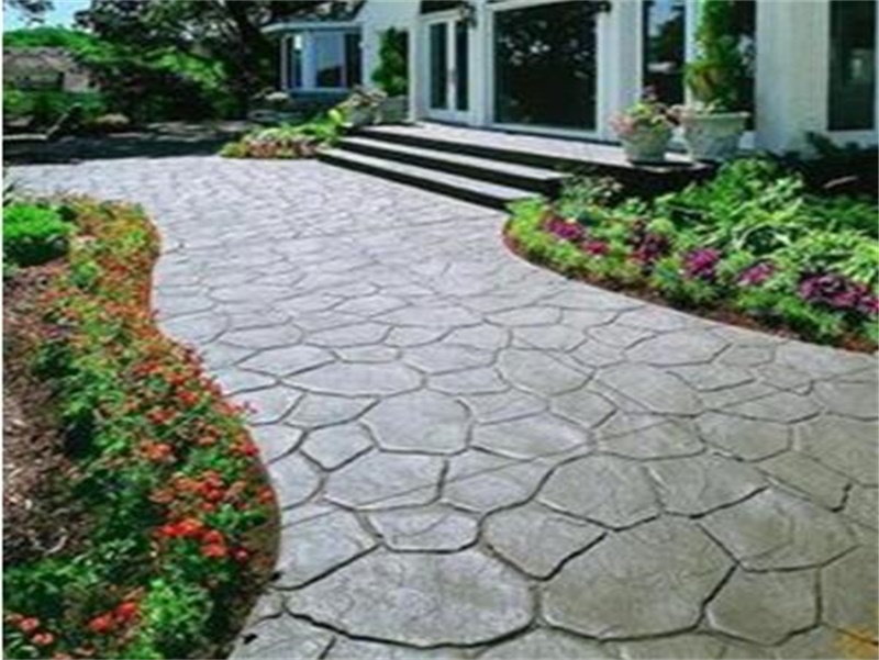 黄山压模路面制作  彩色水泥压模 艺术印花材料 压花地面厂家 普林德建材