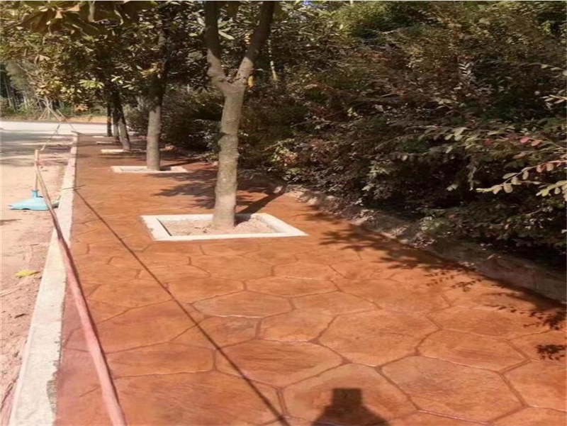 益阳 压模地坪强化料 彩色路面脱膜粉 艺术地坪模具 水泥混凝土采购 普林德建材