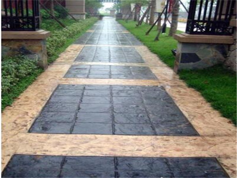 压花地坪路面 压模地坪地面 压印地坪价格 普林德建材