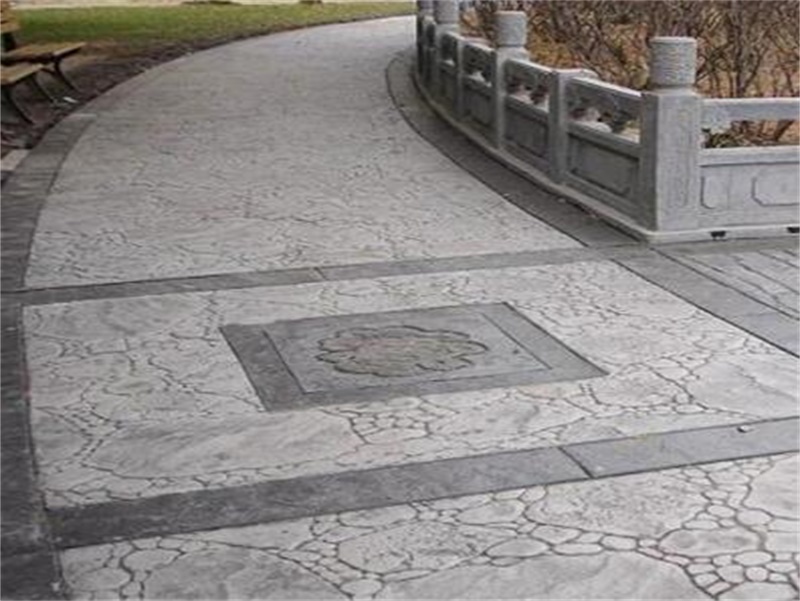 压花地坪厂家 压模地坪路面 压印地坪材料 普林德建材