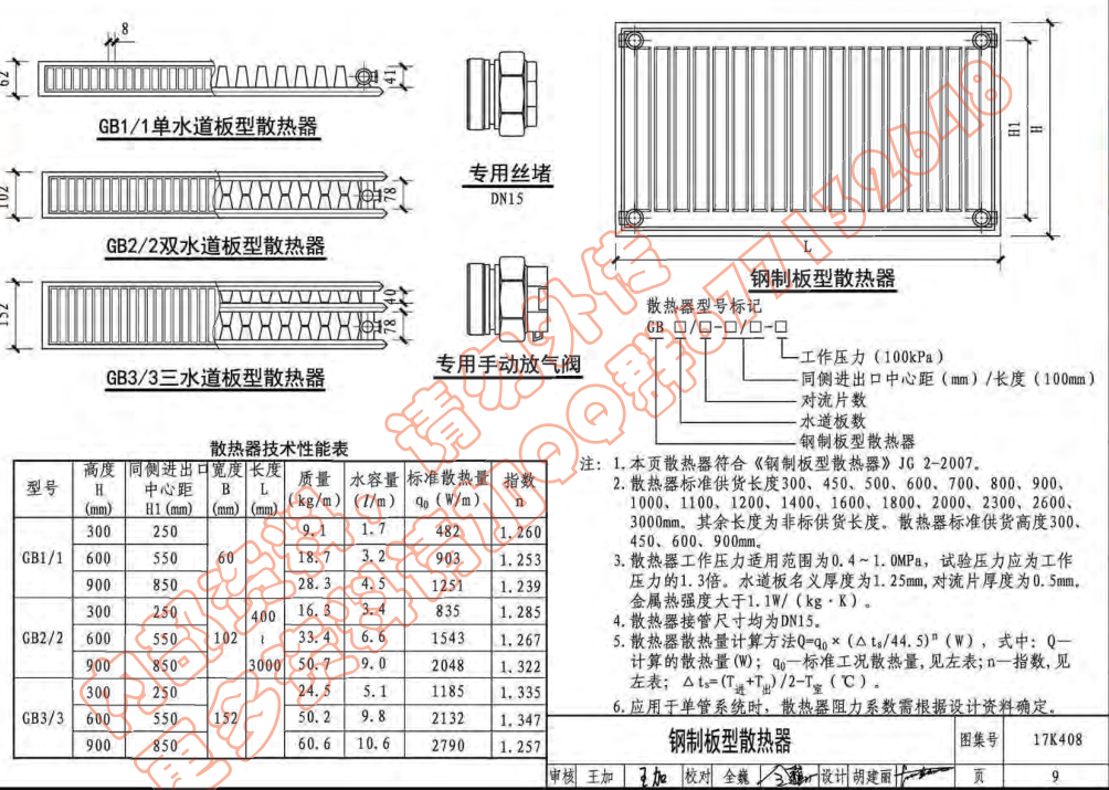 钢制版型散热器GB22