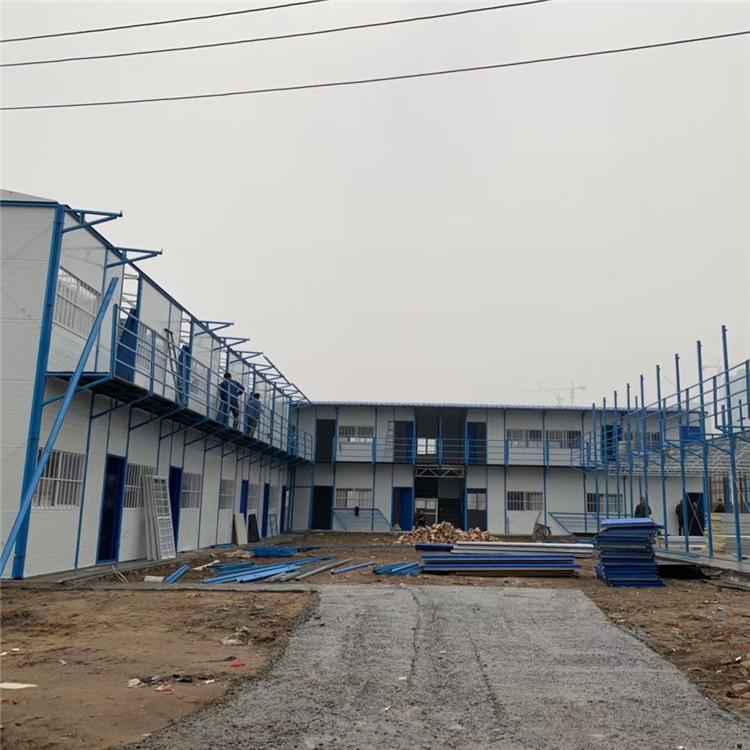 K式双坡彩钢板房 工地临建k式彩钢板房 彩钢板房可定制 金科 制作安装