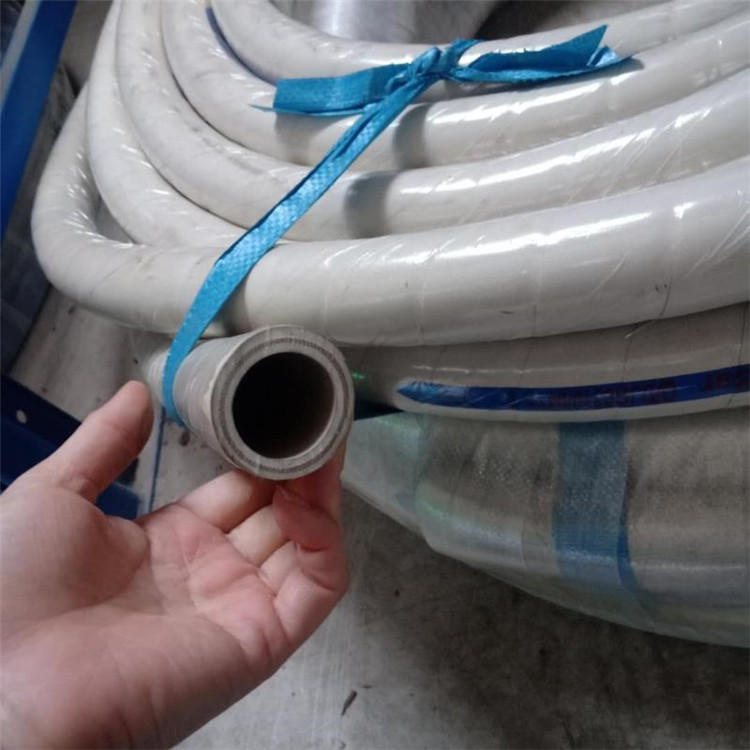 大口径夹布胶管 食品橡胶管 白色排吸胶管