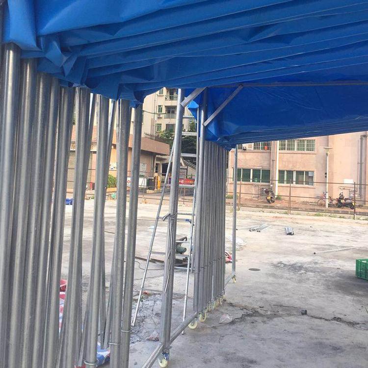 苏州仓库移动推拉雨蓬   南通厂房仓储推拉雨棚  连云港阳台遮阳雨蓬   淮安折叠推拉雨篷