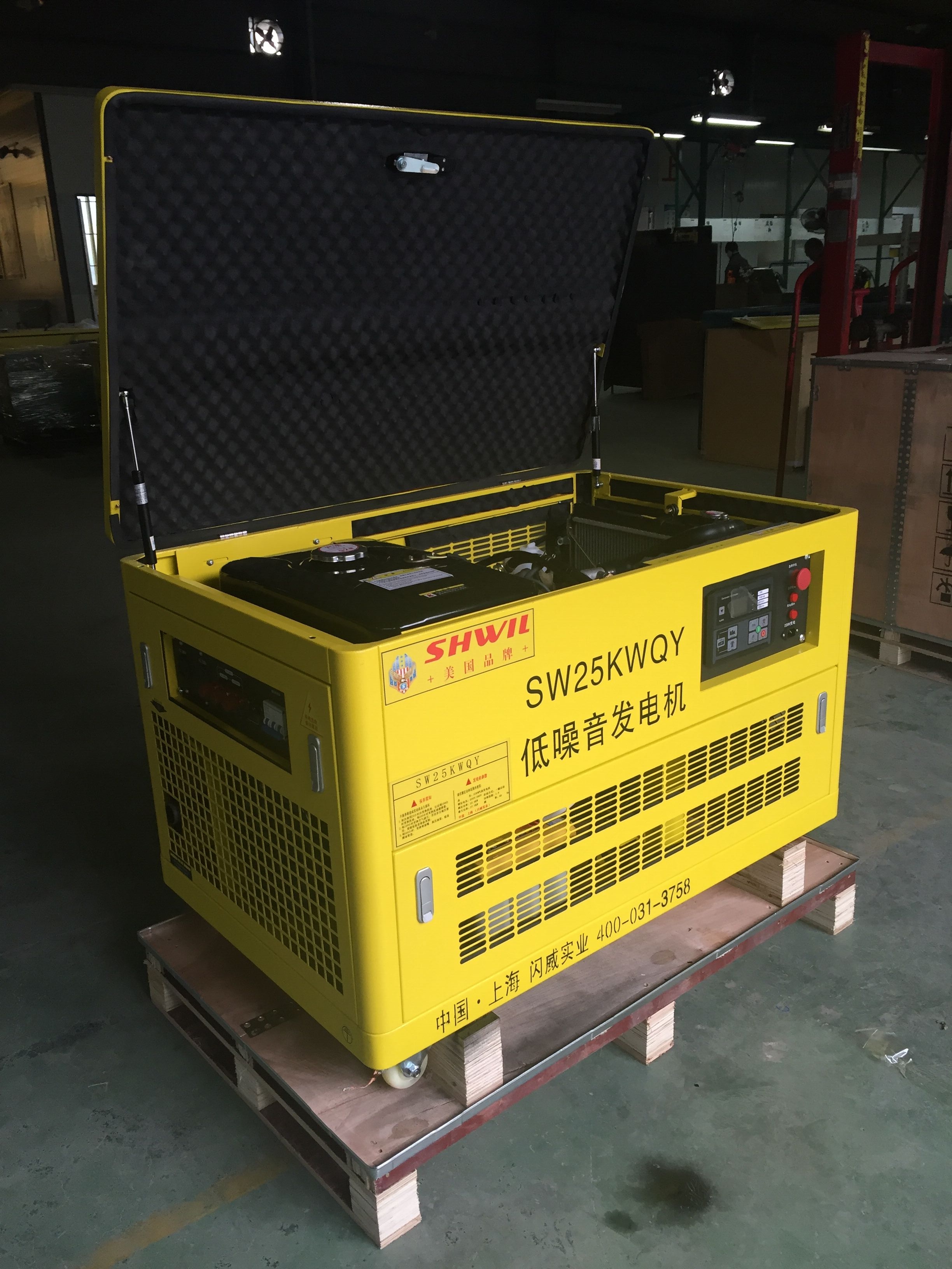说明书检测报告证书齐全 静音汽油发电机30kw
