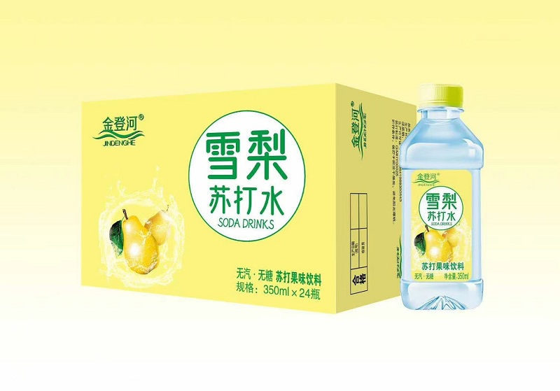 金登河雪梨苏打水350ml，无气无糖，厂家直发，物美价廉