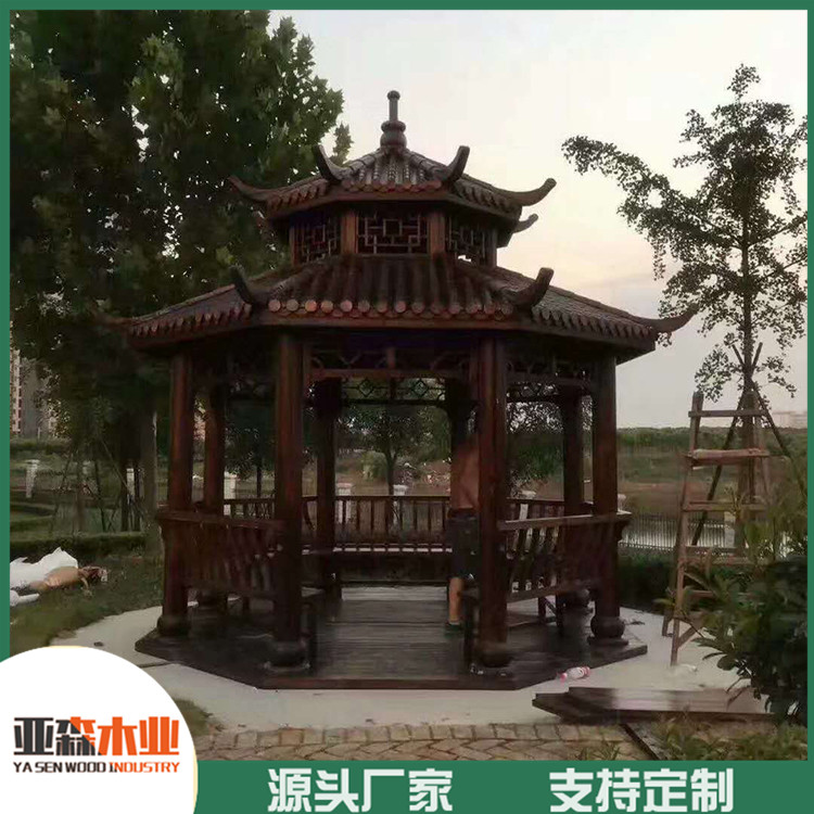 亚森厂家定制防腐木凉亭 防腐木凉亭 环保材质 使用寿命长