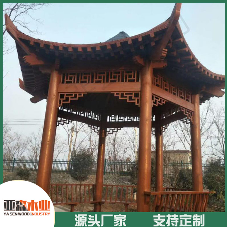 青岛防腐木凉亭 防腐木凉亭厂家 环保材质 使用寿命长