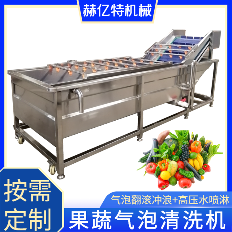 赫亿特机械 果蔬气泡清洗 樱桃清洗机 芹菜清洗机