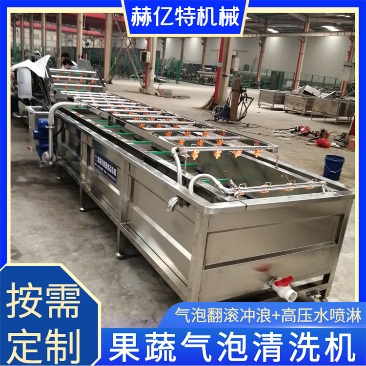 包装袋气泡清洗机 酱菜脱盐清洗风干流水线  蔬菜配送净菜加工流水线
