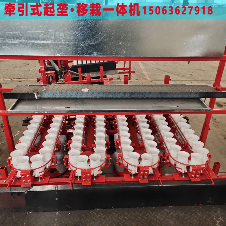 洋葱移栽机价格 八行牵引式洋葱移栽机厂家 青州军岩移栽机定制直销
