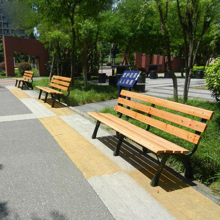 花园防腐木长椅 公园实木座椅排椅 加工定制质量保障