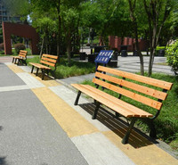 花园防腐木长椅 公园实木座椅排椅 加工定制质量保障