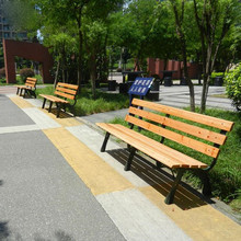 花园防腐木长椅 公园实木座椅排椅 加工定制质量保障