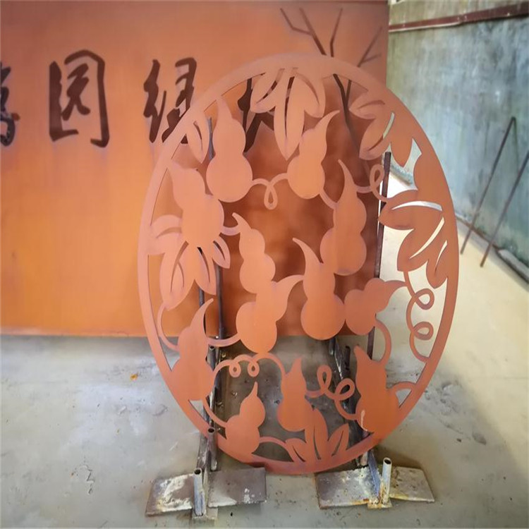 Q355NH耐候板旅游景区雕刻幕墙用耐腐蚀耐候钢板激光加工切割件