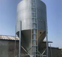 各种吨位料塔,自动化养殖设备镀锌饲料塔稳定性好