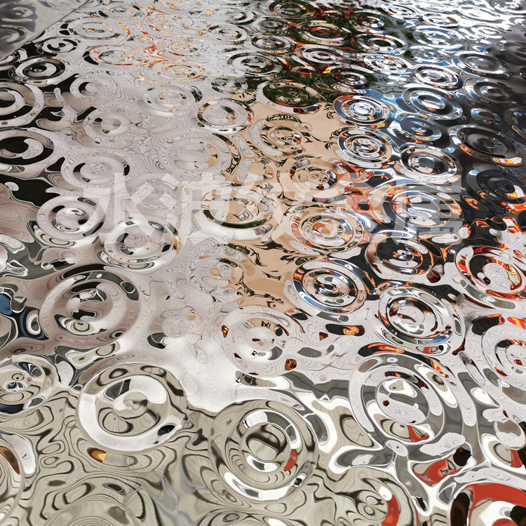 广东不锈钢雨滴波纹板  水波纹不锈钢板吊顶 天花墙身金属装饰板材  