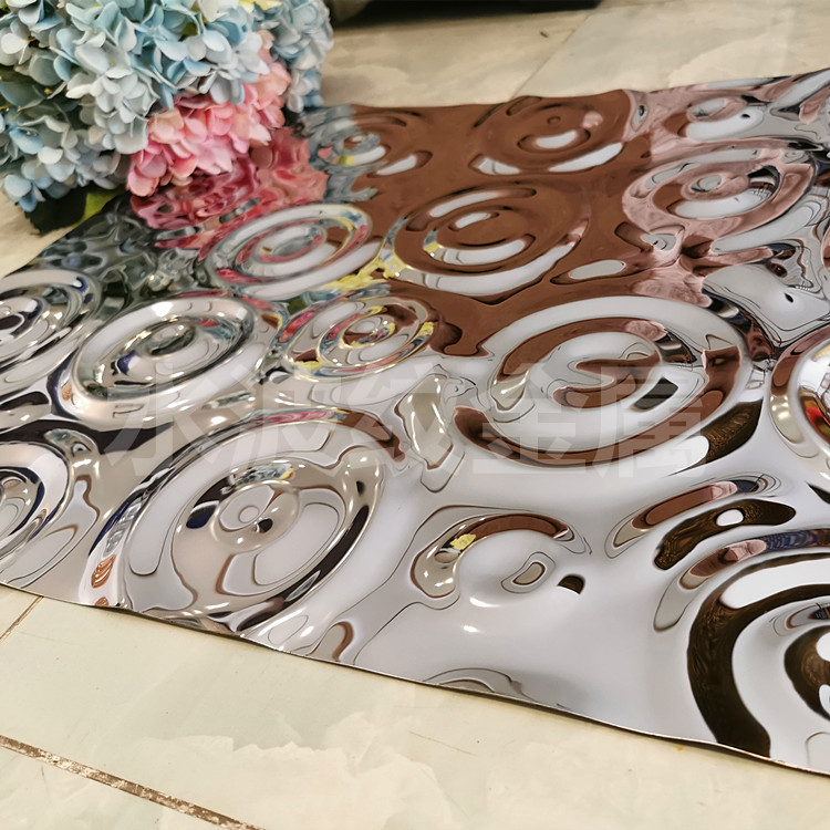 新品 不锈钢雨滴波纹压花板 水波纹不锈钢天花吊顶 金属装饰板 厂家直销