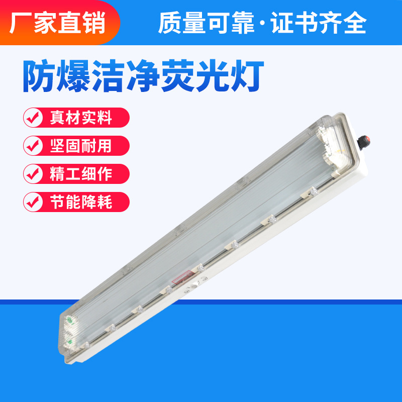 现货防爆洁净荧光灯 双管洁净车间防爆灯  洁净荧光灯厂家