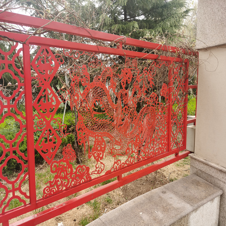 景冠设计  铝合金窗花  香槟金色铝屏风  木纹铝通焊接铝花格