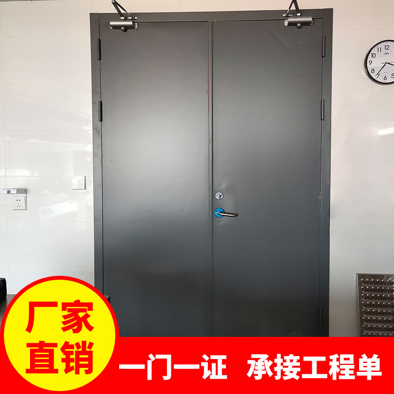 商场消防防火门 甲级双开钢质防火门 医院酒店钢制防火门