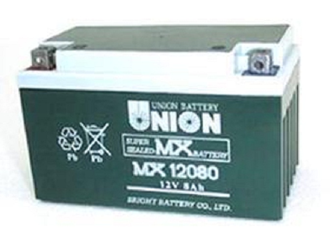 UNION友联蓄电池MX12080 12V8AH机器内置消防