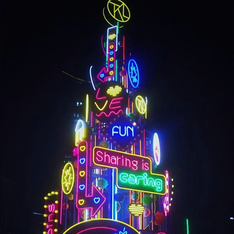 大型圣诞树led霓虹灯 LED广告牌 柔性LED标识霓虹灯