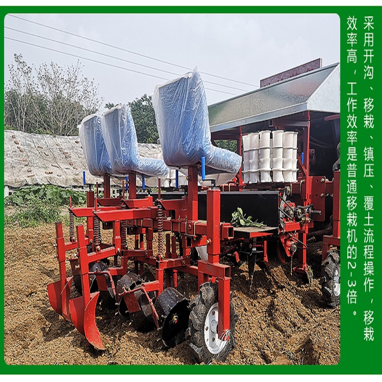 蔬菜移栽机栽苗方便 山一 蔬菜栽苗机株距可调可栽不同秧苗