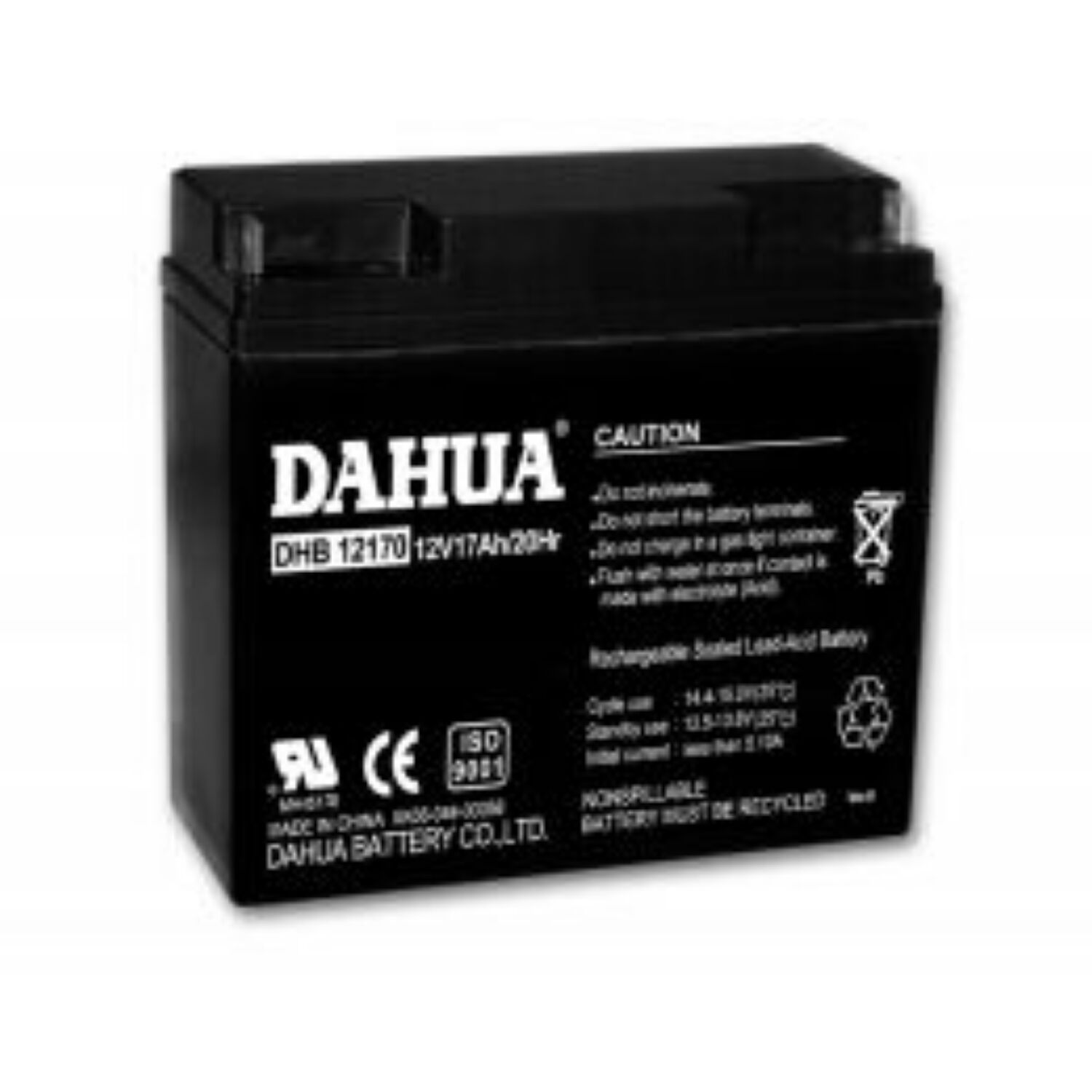 大华蓄电池DHB12170 12V17AH照明 电力UPS电源门禁专用电瓶