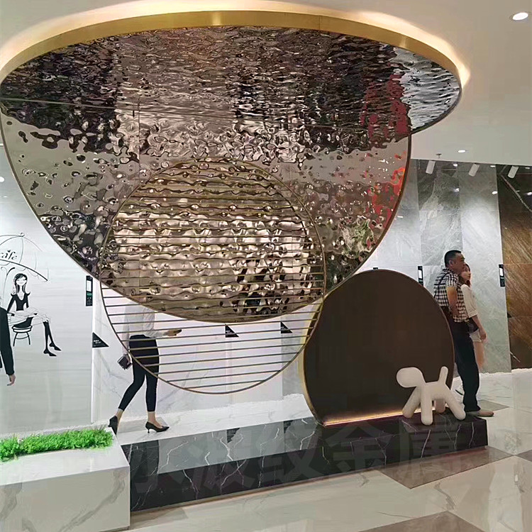 水波纹背景墙 不锈钢水波纹板吊顶  不锈钢装饰板 适用于酒店 ktv 商场等