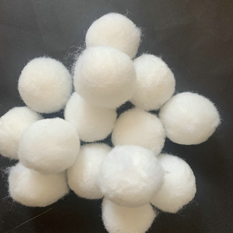 白色纤维球滤料价格 纤维球滤料由纤维丝制成 纤维球价格