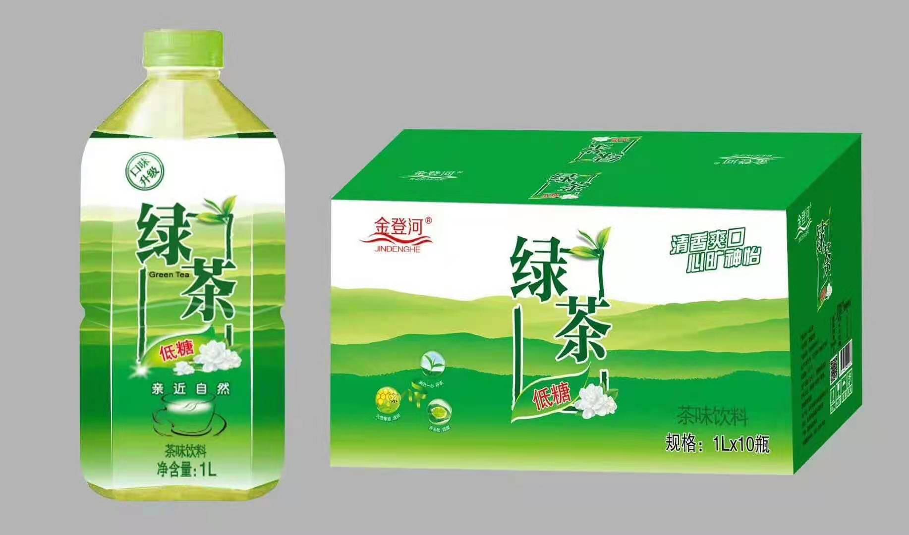 金登河绿茶1L，厂家直发，质优价廉，口感纯正