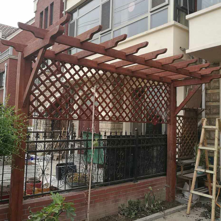 花园别墅花架定制 河南防腐木花架 免费设计 免费安装