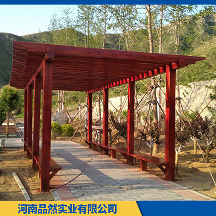 公园防腐木花架 景观防腐木花架 绿色环保 无气味