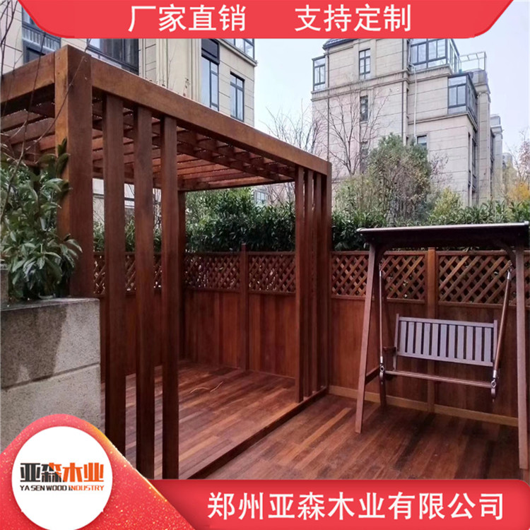 小区防腐木花架 郑州防腐木花架 按需求定制加工