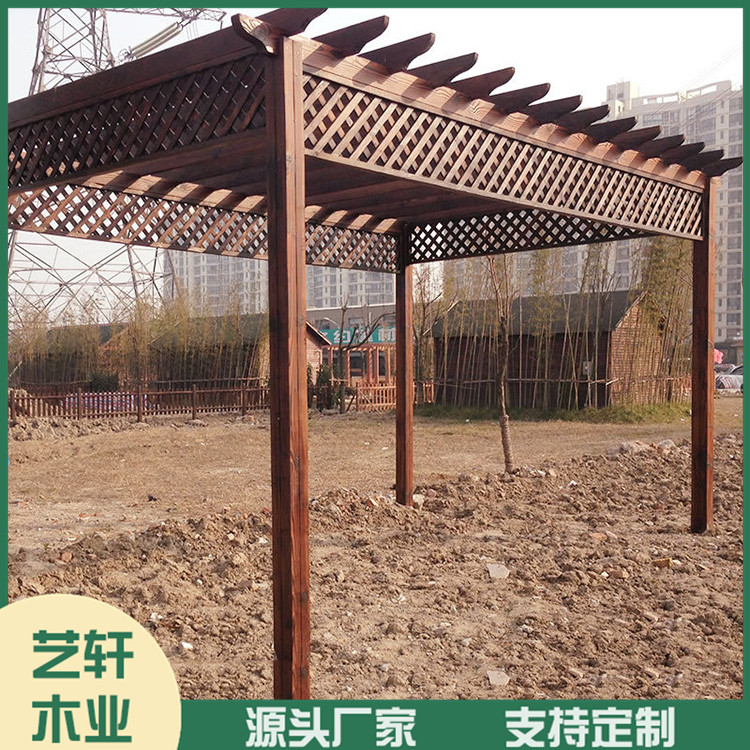 碳化防腐木花架 防腐木花架厂家 欢迎来电咨询订购