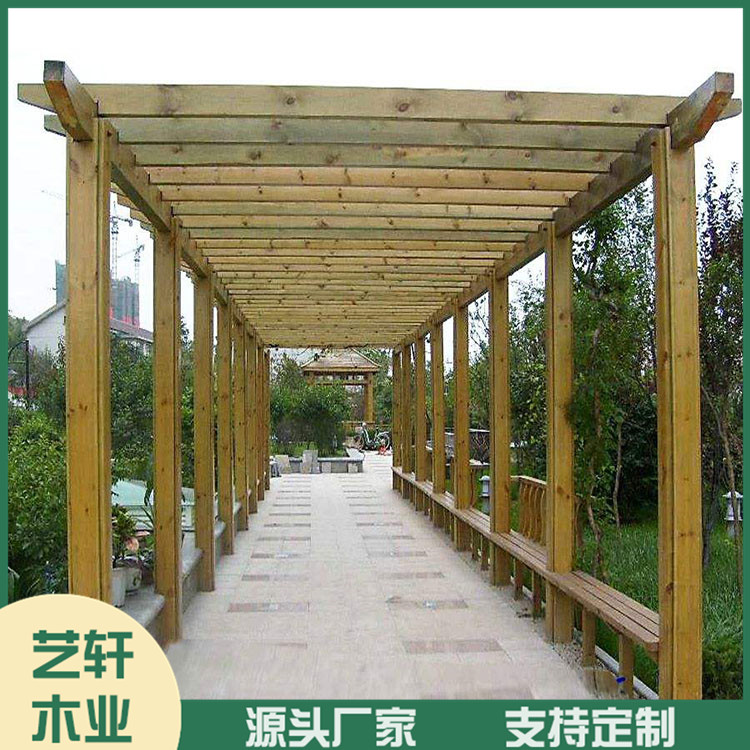  防腐木花架设计 河南防腐木花架 厂家定制 价格低