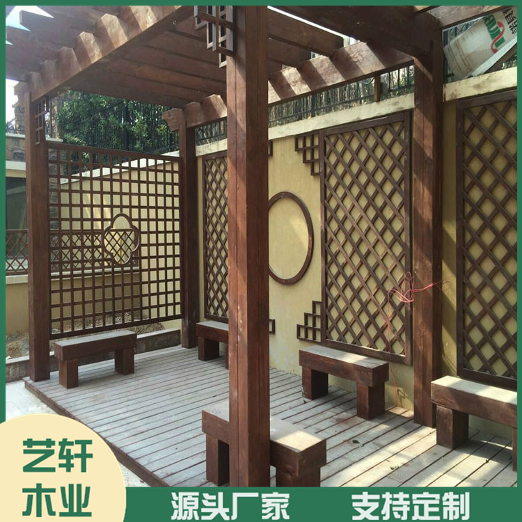  碳化防腐木花架 河南防腐木花架 质优价廉 支持定制