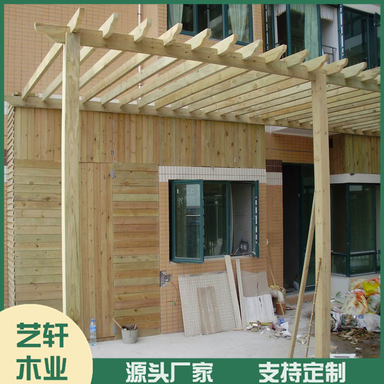 露台防腐木花架 碳化防腐木花架 耐用 耐腐蚀