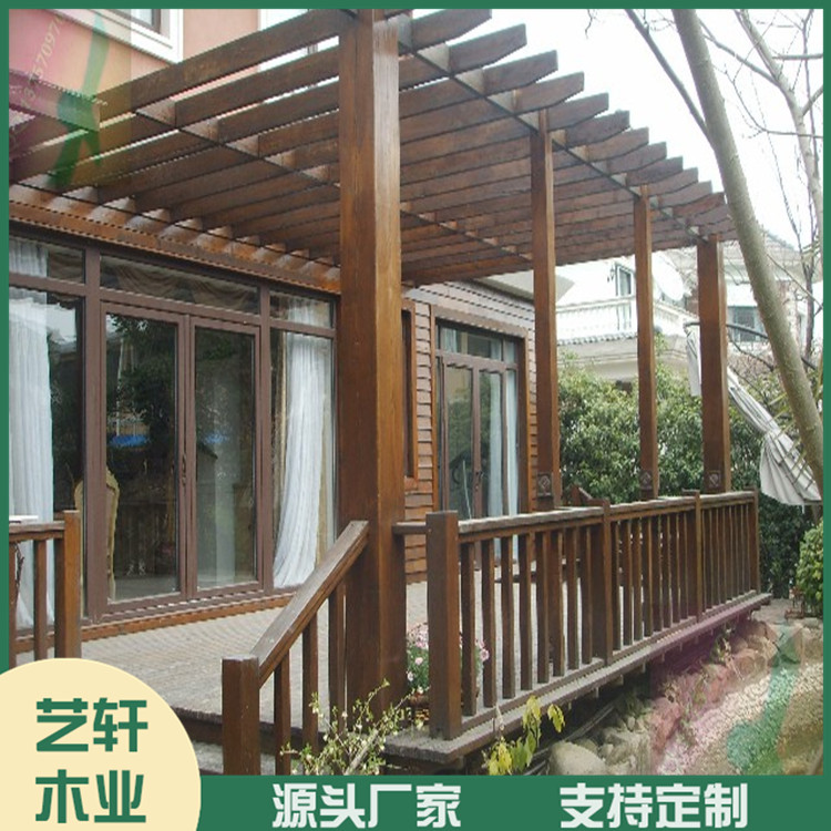 洛阳防腐木花架定制 碳化防腐木花架 款式多样 外形美观