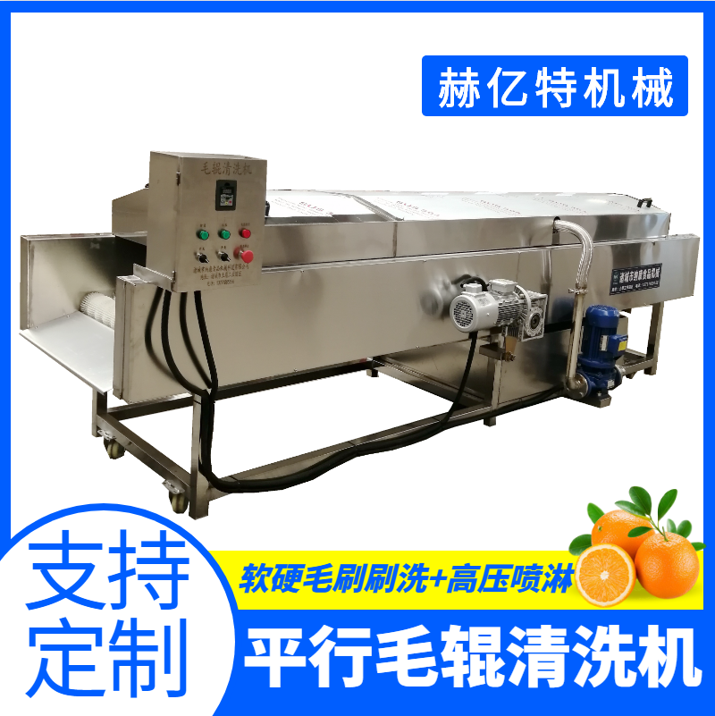 海螺毛辊清洗机 海虹深加工设备 小型海蛎子清洗机 毛刷式扇贝清洗机 赫亿特定制