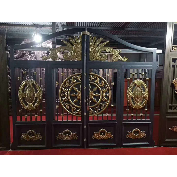 小区铁艺大门 厂区铁艺大门 威海铁艺门  烨宇金属
