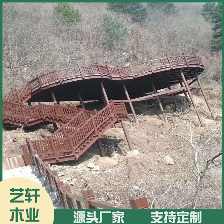河堤防腐木护栏 防腐木护栏生产厂家 防腐 耐磨 寿命长