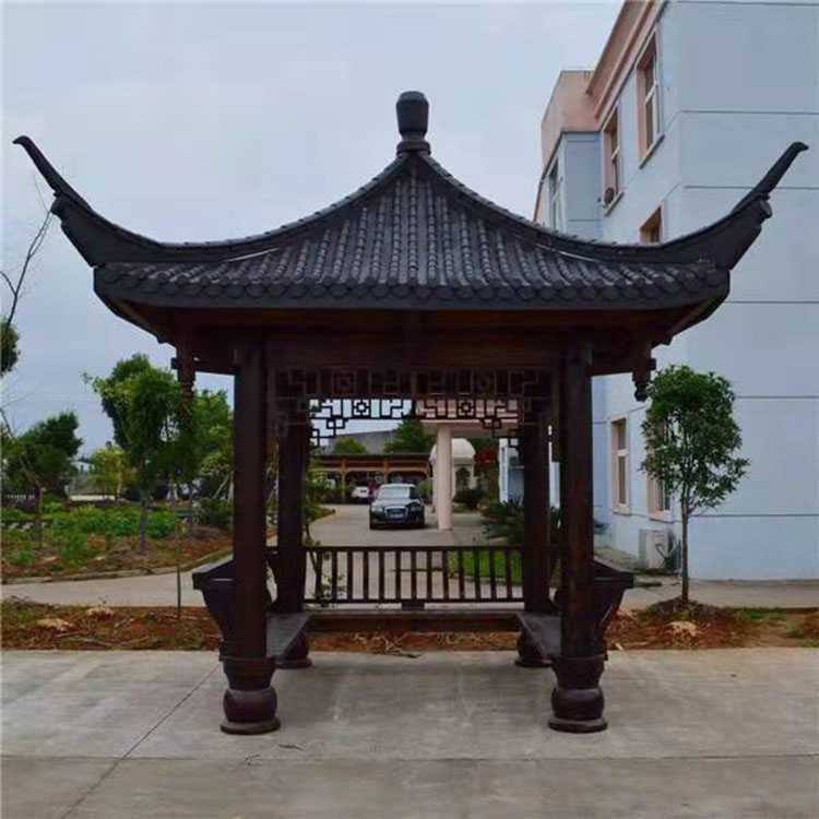  防腐木四角凉亭 公园防腐木凉亭 价格优惠