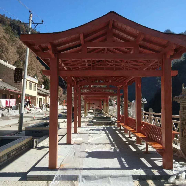 防腐木长廊 防腐木长廊造价 防虫防蛀