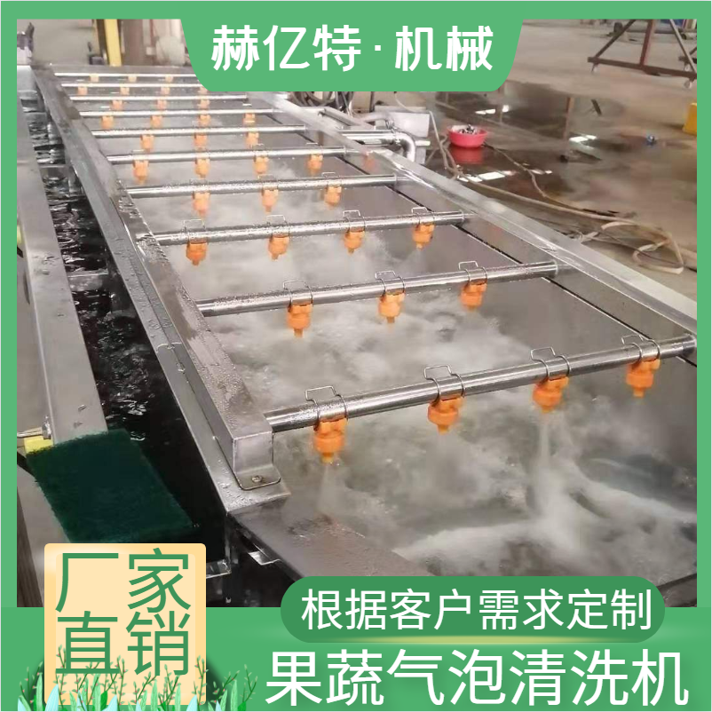 大枣气泡清洗机 橙子气泡清洗风干流水线 全自动中药材清洗机  赫亿特厂家定制