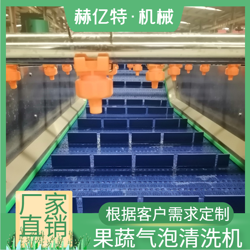 大型果蔬清洗机 红枣气泡清洗机 苹果气泡清洗风干流水线 全自动水果清洗机  赫亿特厂家定制