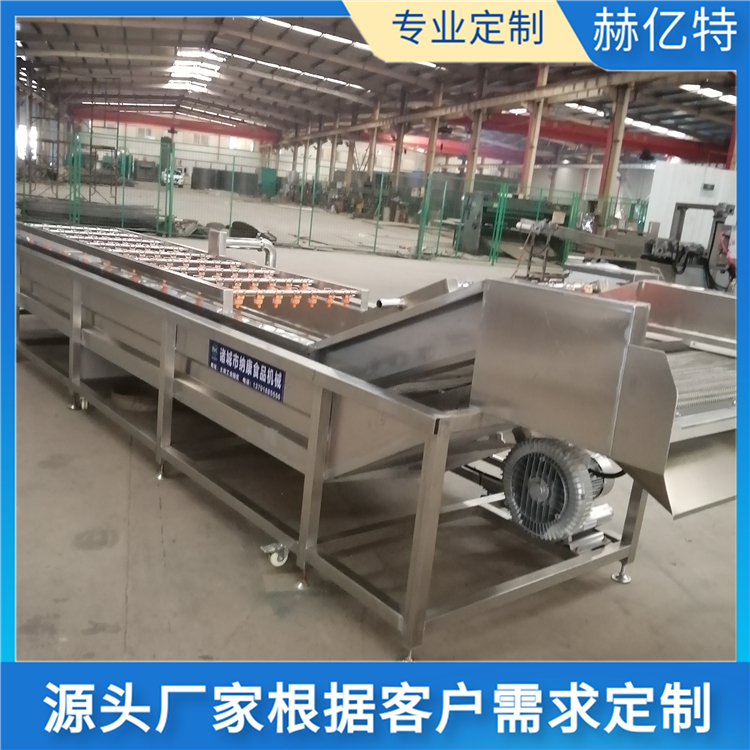 苹果气泡清洗机 大型食堂配送中心净菜加工设备 沃柑清洗机 血橙清洗机 赫亿特机械